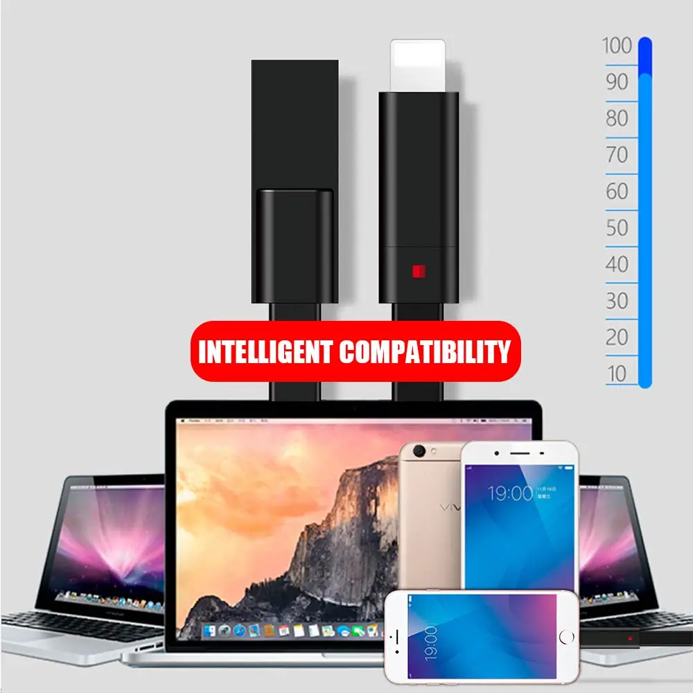 Восстанавливаемый зарядный дата кабель для iPhone/Micro USB/type C 1 5 m многоразовые