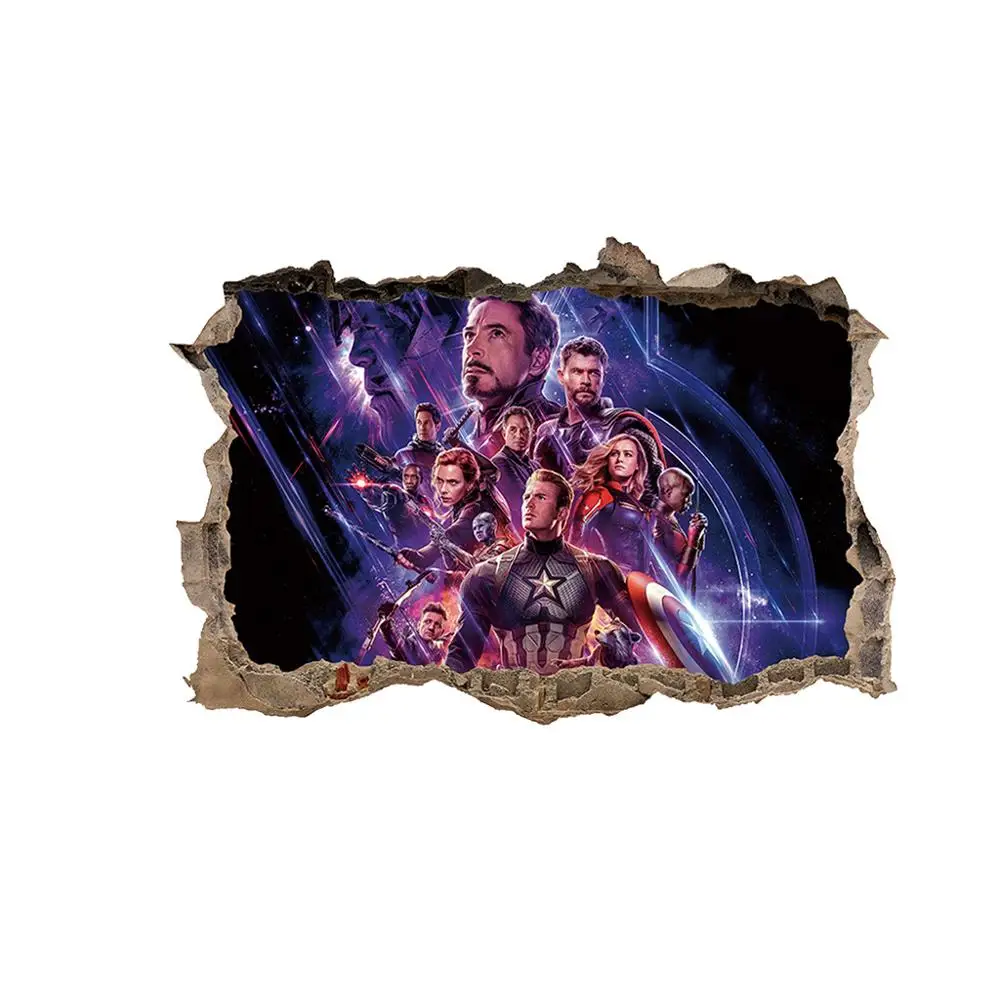 38*57 см Marvel Мстители серии DIY 3D наклейки на стену для детской комнаты домашний