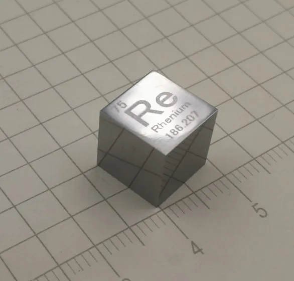 Re Rhenium Металл Высокая точность плотность куб 10x10x10мм|Магнитные материалы| |
