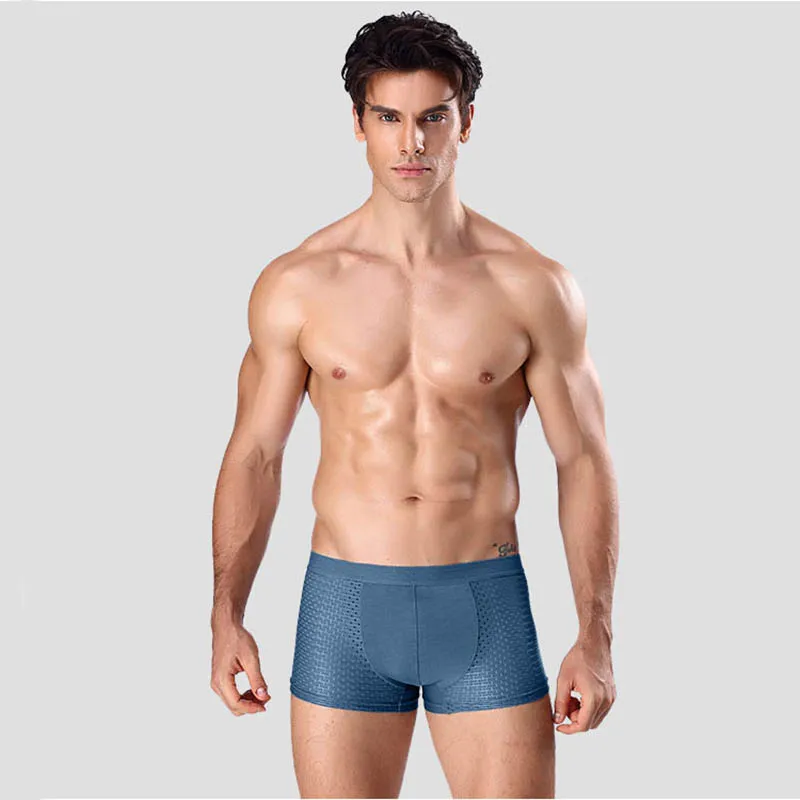

Modal Mesh Breathable Sexy Mens Boxer Shorts U Convex Solid Simple Style Man Underwear Soft Male Cueca Calzoncillos Underpants