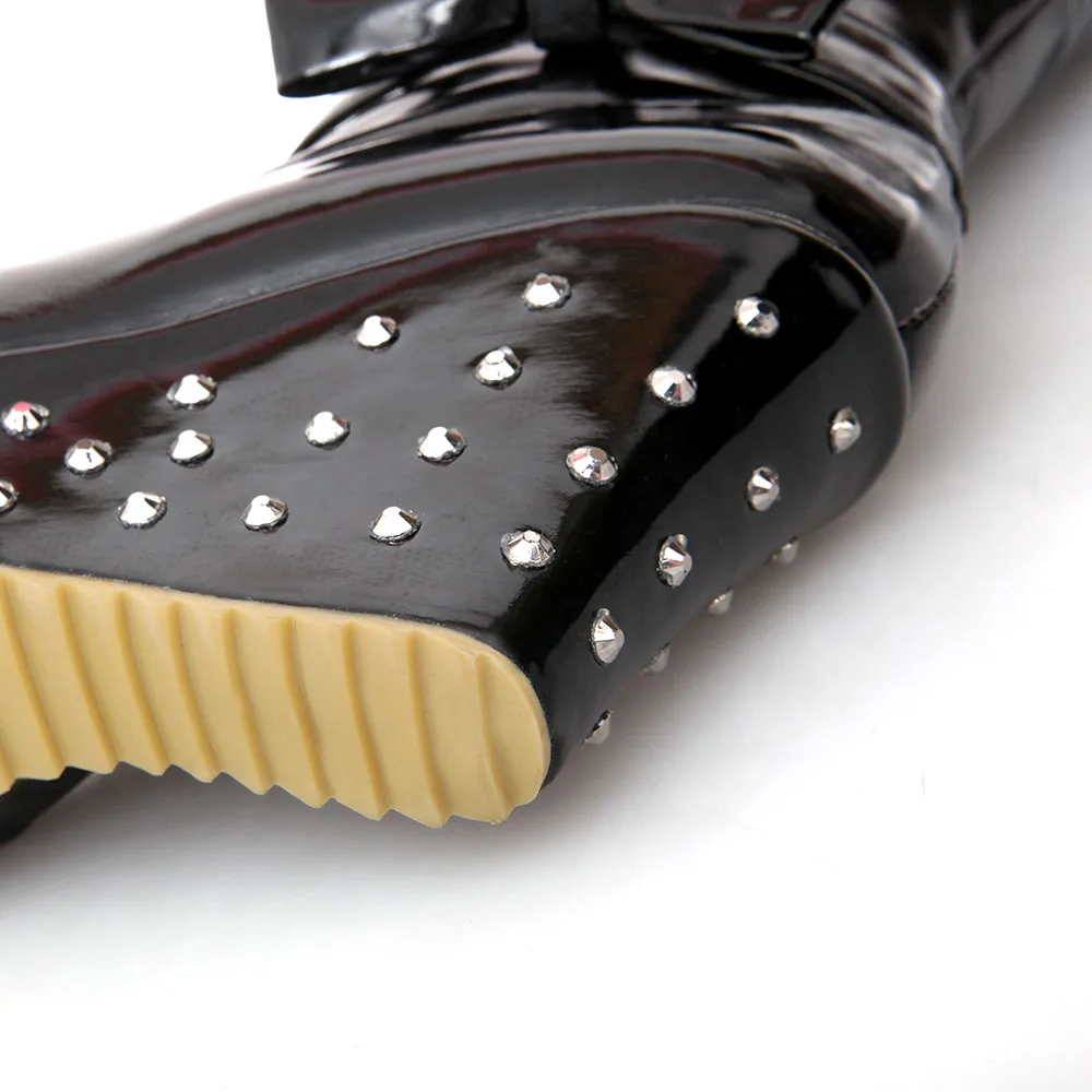 Размер 34-39 Новые Ботинки Женщин черный Водонепроницаемый Платформы Обувь 4 Цвета