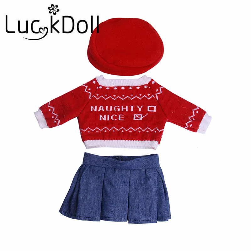 Модный свитер LUCKDOLL набор из 3 предметов 18 дюймов американская кукла 43 см