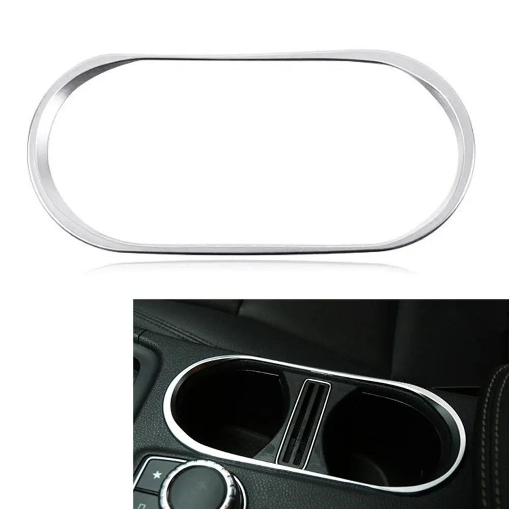 

Car Interior ABS Center Console Water Cup Holder Frame Cover Trim Decoration Fits For Benz CLA200 A/B Class 2014 2015