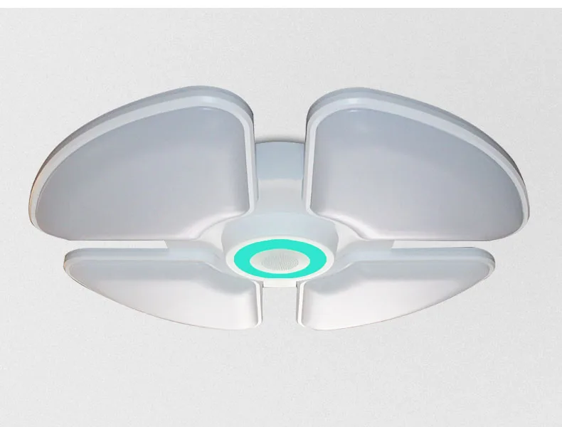 Светодиодный осветительный плафон на потолок с звуковой динамик с Bluetooth, приложение с регулируемой яркостью, потолочное крепление, светильник для воспроизведения музыки, круглый свет