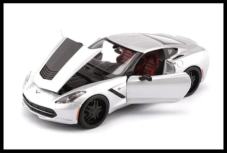 Коллекционная 1:24 Die-Cast Car Modles сплава моделирования Авто мобильные автомобиля спортивный автомобиль mkd3 Chevrolet Corvette Z06 детские игрушки