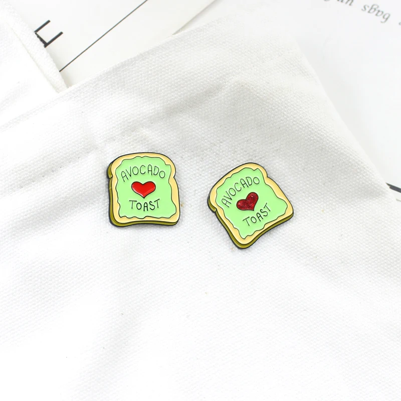 Авокадо TORST новая модная детская брошь в виде красного сердца авокадо тостов еды |