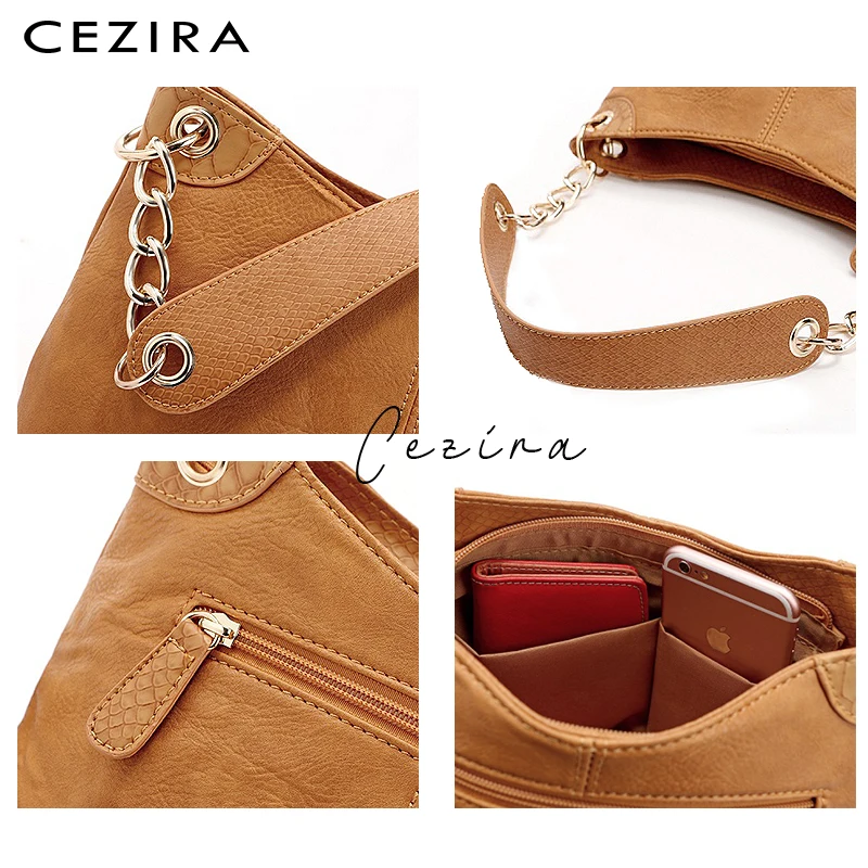 CEZIRA, маленькая сумка на цепочке для женщин, сумочка и сумка через плечо, высокое качество, женская сумка-тоут из искусственной кожи, женская модная сумка на плечо