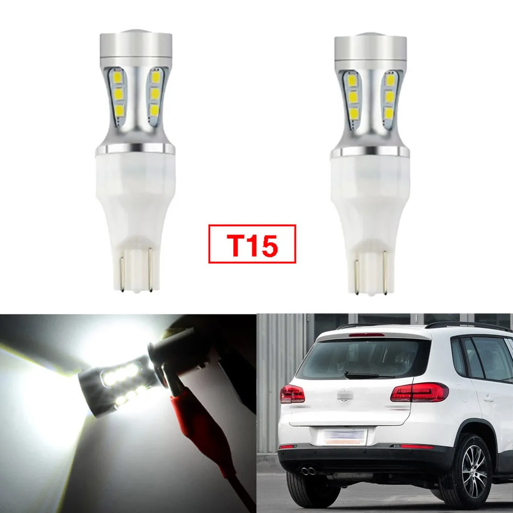 2 шт. светодиодсветодиодный лампы заднего хода T15 для Volkswagen Tiguan 2013 14|Сигнальная