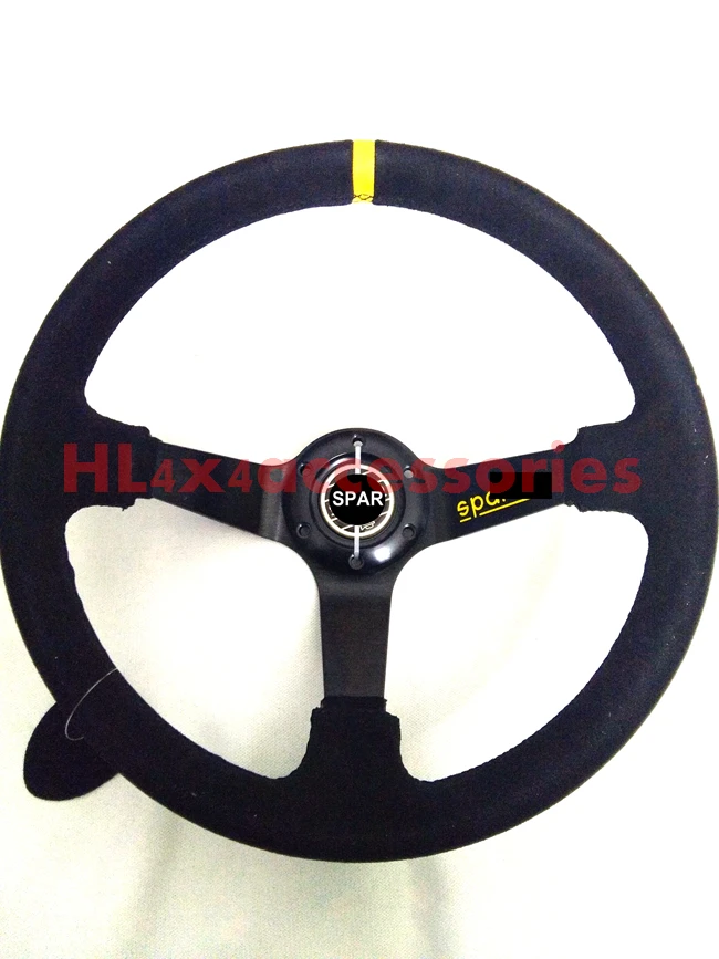 

14inch 350mm Racing Steering Wheel Auto Steering Wheel Suede Leather SPAR C RACE wheel Steering