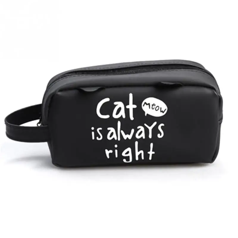 Женская мультяшная косметичка с милым котом чехол для карандашей женская
