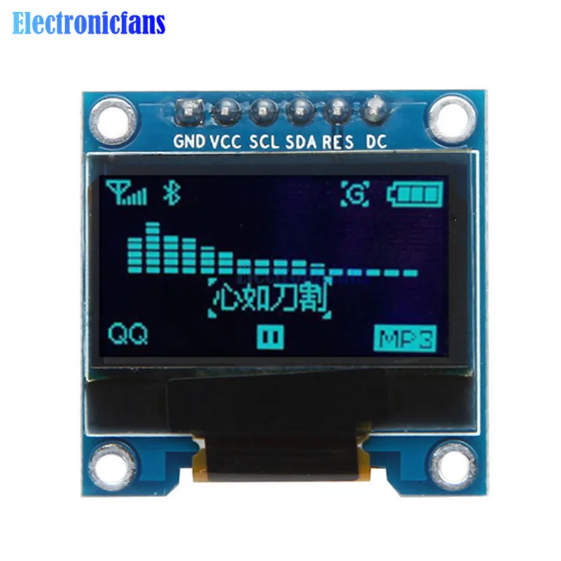 Белый/синий/желтый синий 0 96 дюймов 12864 128*64 6Pin IIC I2C SPI интерфейс OLED LCD цифровой
