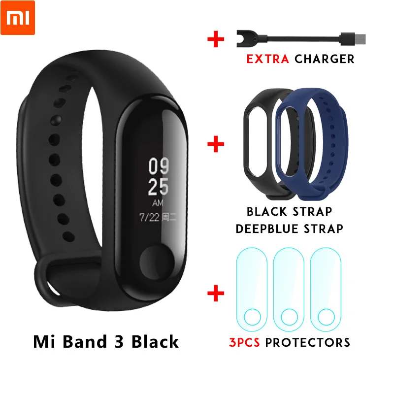 Mi band 3 n strap Xiaomi mi Band 3 mi band 3 для Android IOS фитнес-трекер монитор сердечного ритма 0,78 ''OLED дисплей тачпад Bluetooth 4,2 - Цвет: Mi band 3 n strap