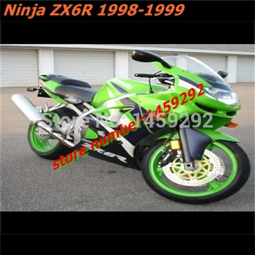 

-Обтекатель для KAWASAKI NINJA ZX 6R 98 99 ZX6R 1998 1999 636 зеленые черные белые Обтекатели Ning