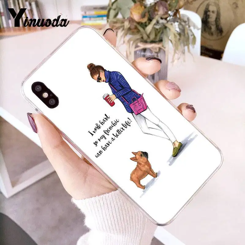 Модный тонкий чехол для телефона Yinuoda с кофейной чашкой мамы и дочери подруги iPhone
