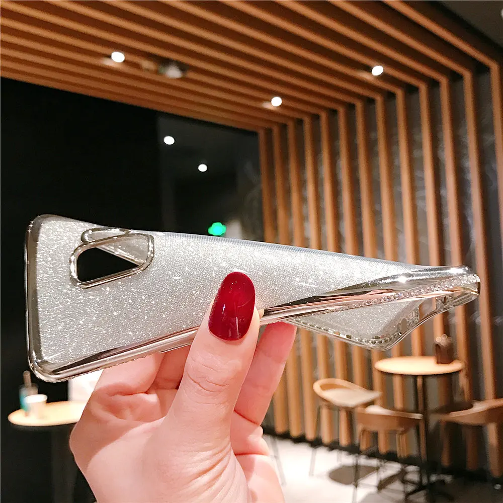 Gurioo Ultra Slim Glitter Rhinestone Phone Case For Samsung Galaxy A70 A60 A50 A40 A30 A20 A10 M10 M20 M30 Soft TPU Back Cover |
