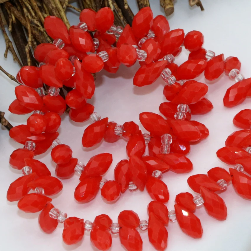 

Free shipping 7 colors diy crystal glass 6*12mm teardrop waterdrop 90pcs spacers accessories jewelry diy findings beads B2880
