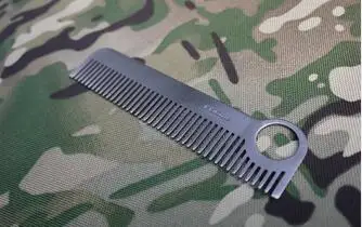 EDCGEAR титан или нержавеющая сталь тактическая расческа инструмент открытый