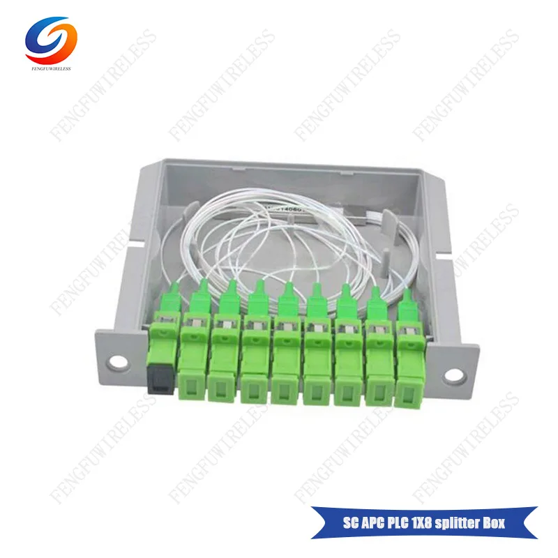 Горячая SC APC PLC 1X8 Сплиттер Волоконно-оптическая коробка FTTH сплиттер кассета с