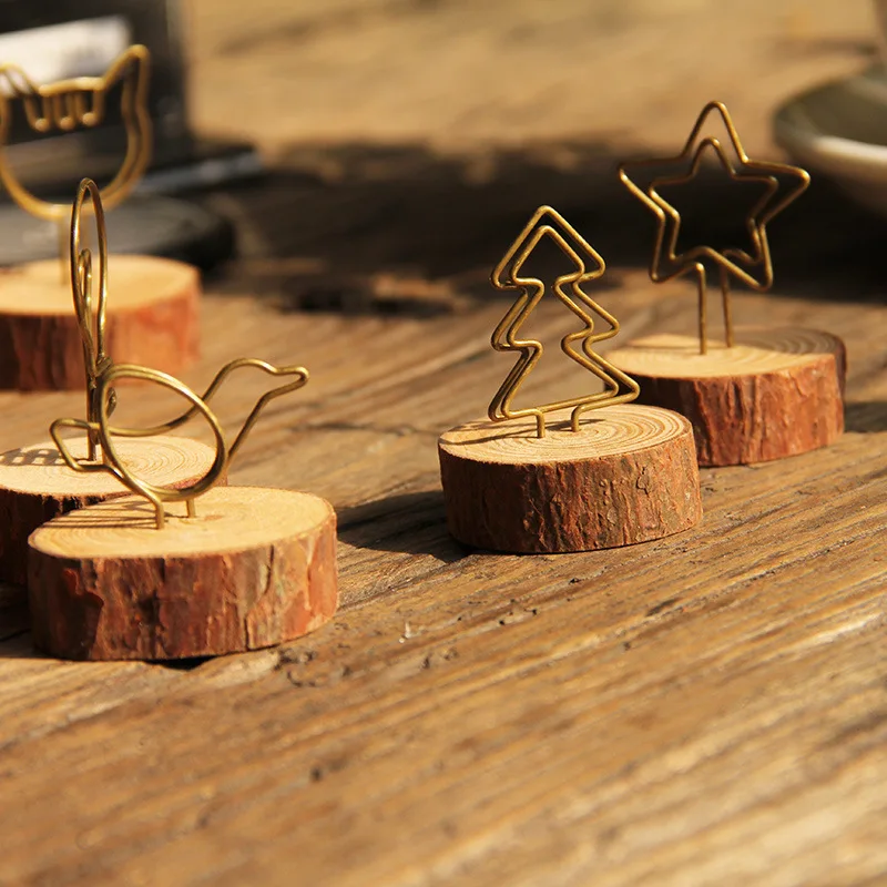 1 шт. практичный из дерева и металла держатель для фотографий сада фото памятка