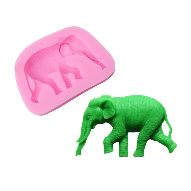 Мультфильм животных Слон шаблон Мыло Форма шоколада партии DIY Инструменты для