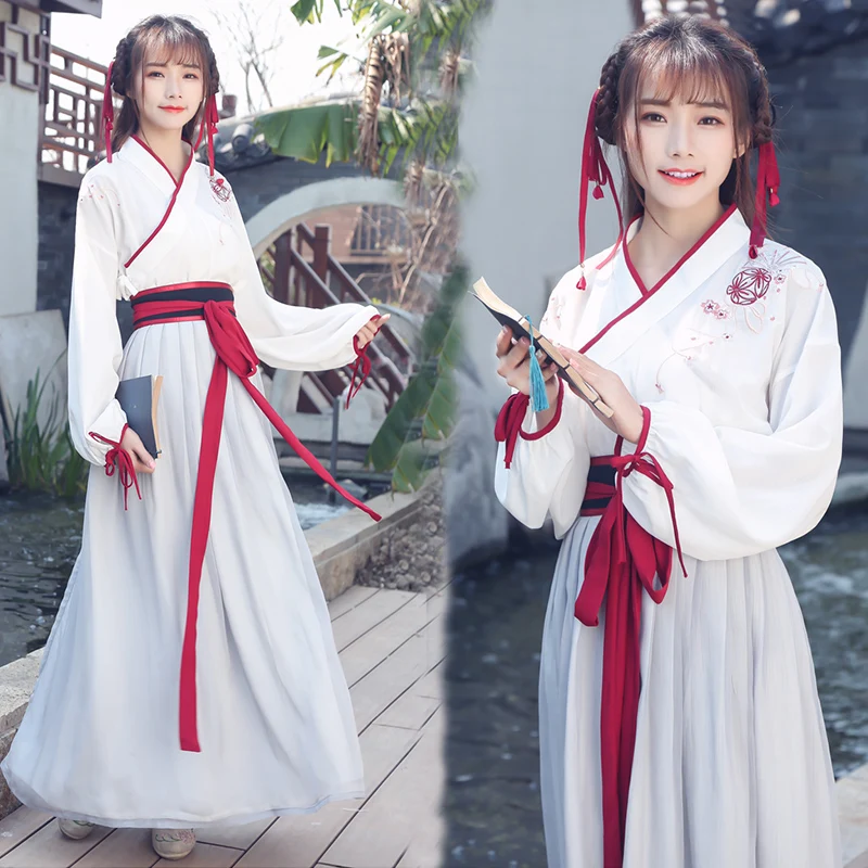 Женский костюм в стиле боевых искусств Hanfu Сказочная элегантная свежая и древняя