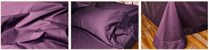 barato Roxo Escuro 100% Conjuntos De Cama De Algodão Egípcio Lençóis Luxo Rainha Capa Edredão Rei Tamanho Doona Colcha Em Um Saco Roupa Colcha