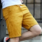 Шорты мужские повседневные однотонные, модные крутые модные короткие штаны с эластичным поясом, размера плюс 5XL, 2021, лето 622