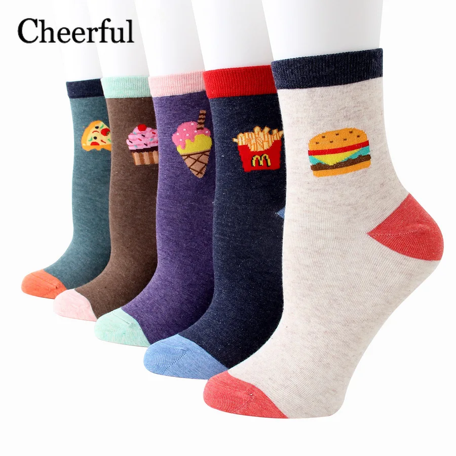 2019 носки с героями мультфильмов еда хлеб корейский стиль женские осенние