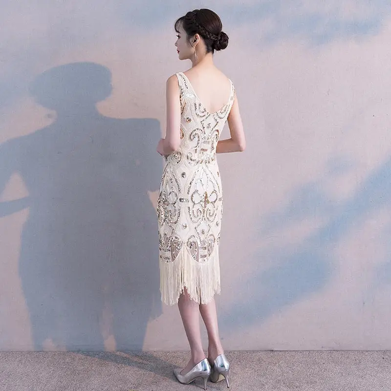 FADISTEE Новое Поступление Коктейльные Вечерние платья для выпускного вечера Vestido de Festa с блестками простые с кисточками Стильные платья с бусинами