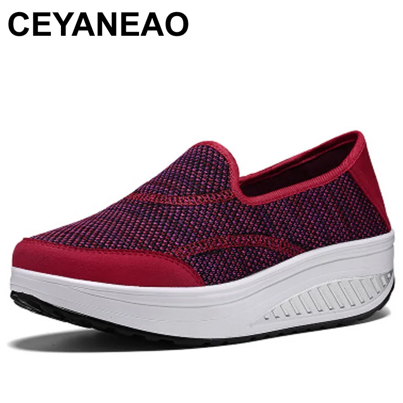 

Женские туфли для похудения CEYANEAO, плетеные дышащие туфли на платформе, большие размеры 35-42, увеличивающие рост женские туфли с подсветкой