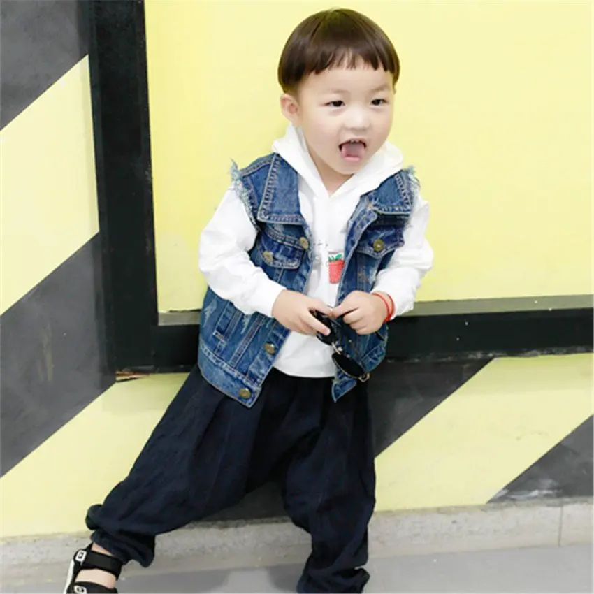 Джинсовый жилет для мальчиков 1-5 лет на весну/осень | Мать и ребенок