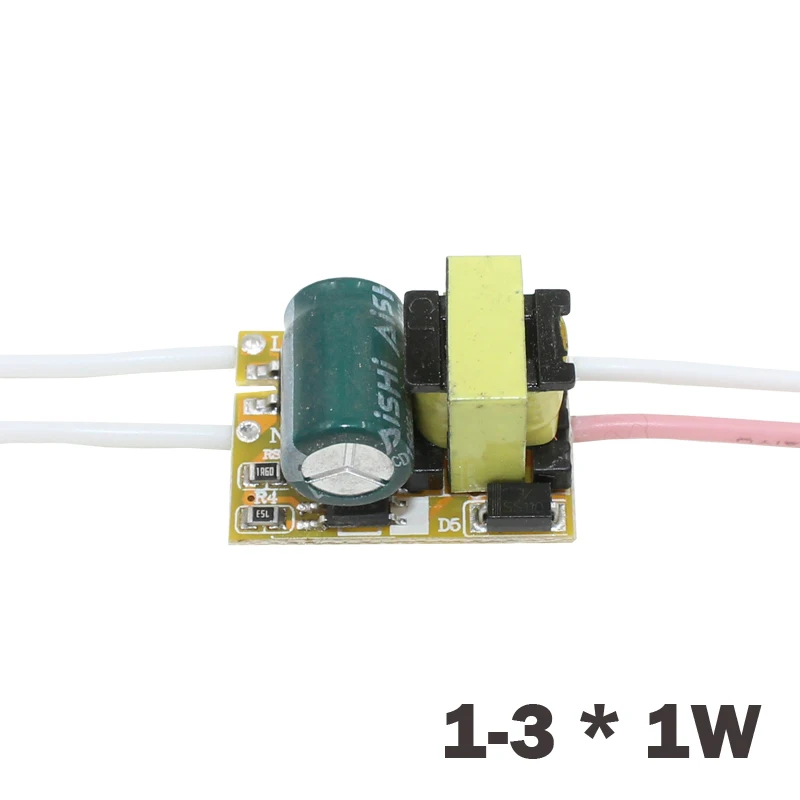 Адаптер питания для светодиодных ламп 1-3 Вт вход выход AC90-265V постоянный ток 240-300