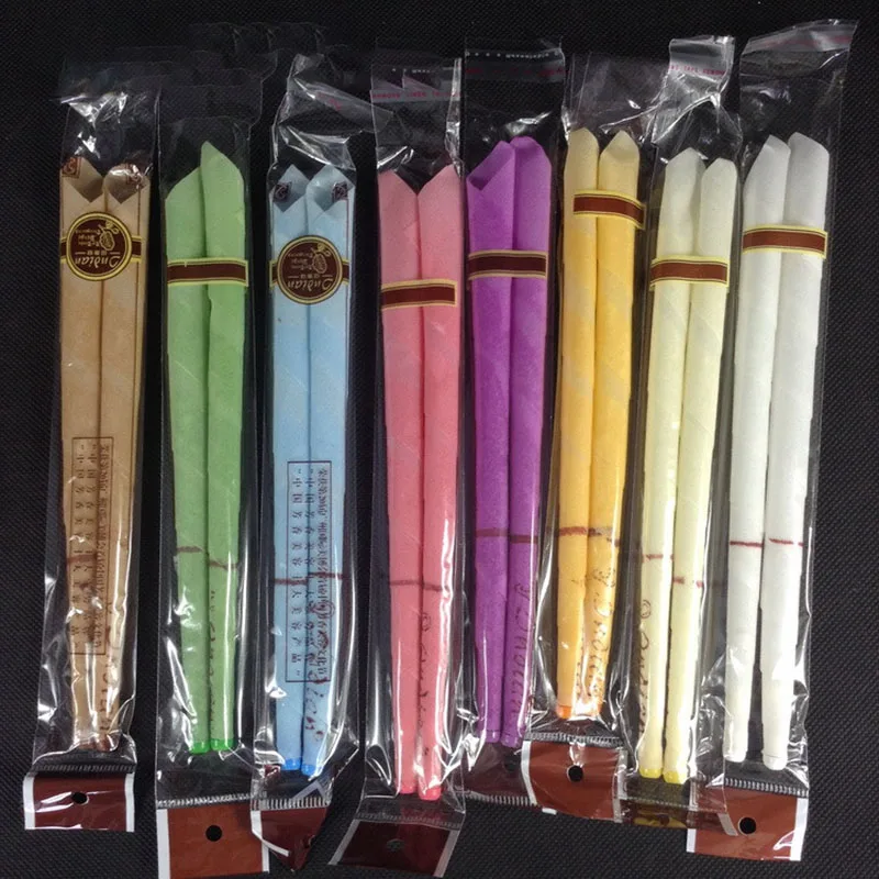 40pcs Mixed color 1 держатель для бумаги 40 шт. Hopi ухо Свеча смесь хлопка вилки натуральный пчелиный воск очиститель Конинг аромат лечение ушей индийские ушные свечи - Цвет: 40pcs Mixed color