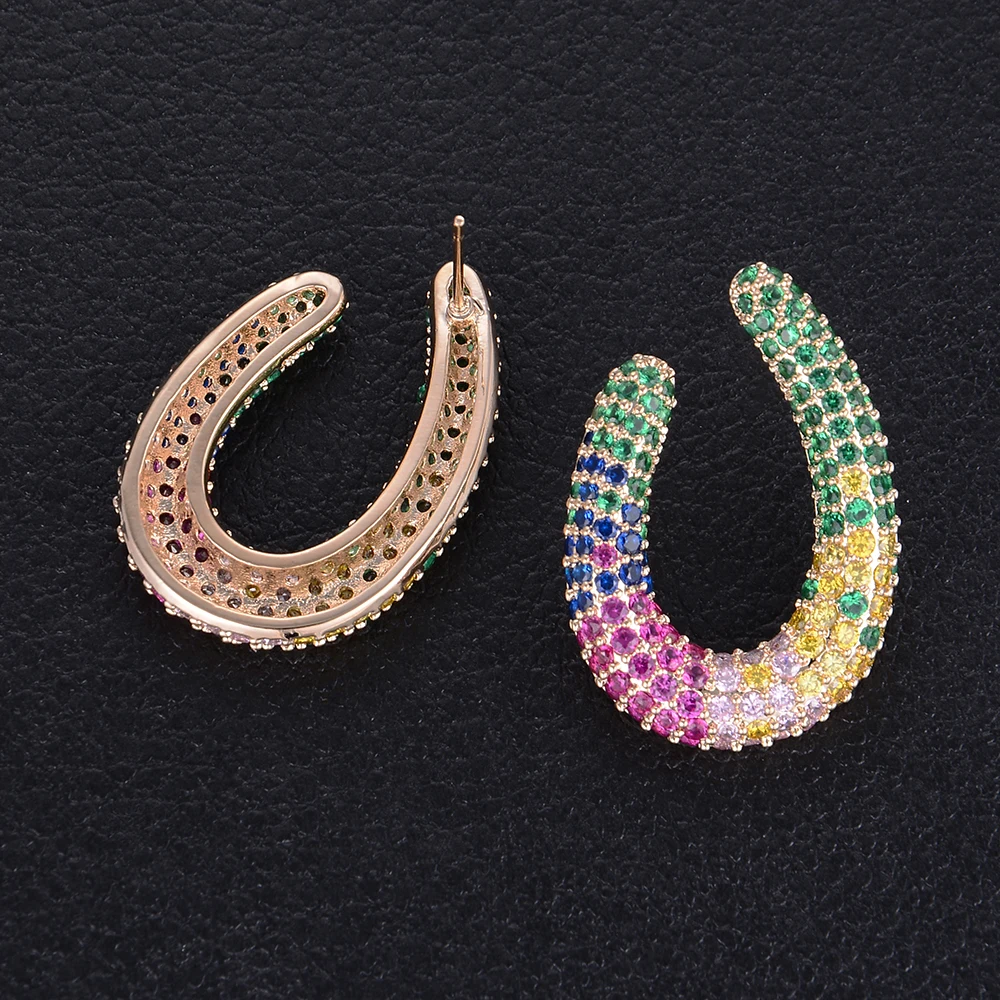 Женские серьги-гвоздики SISCATHY уникальные с фианитами ювелирные изделия для