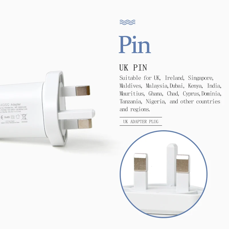 Дорожный адаптер питания с двумя usb портами 5 В 2 4 А|Адаптеры для розеток| |