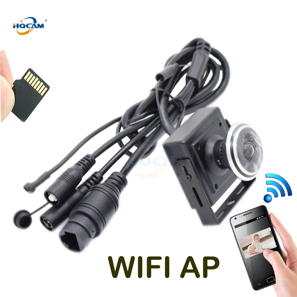 Мини Wi Fi IP камера HQCAM 720P/960P/1080P аудио слот для SD карты AP беспроводная