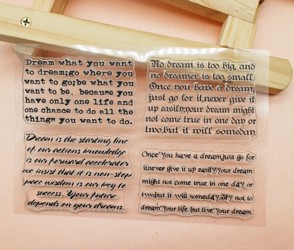 My life/dream sentence прозрачные штампы для скрапбукинга с английской надписью