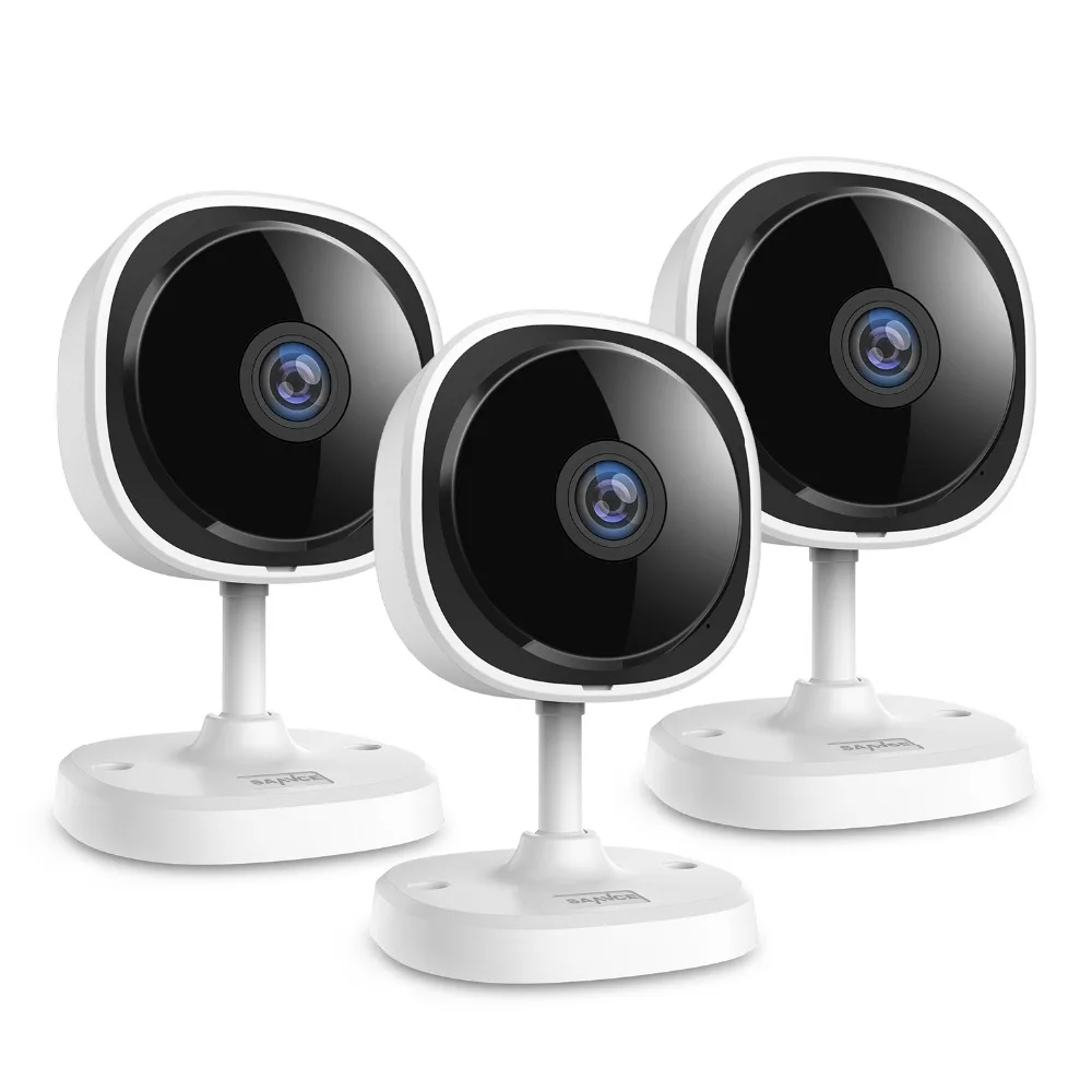 SANNCE 1080P рыбий глаз IP камера 3 шт. беспроводная Wifi Мини домашняя безопасности 2 Мп HD