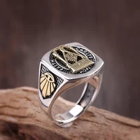 100s925 sterling silver personality open mens ring free shipping