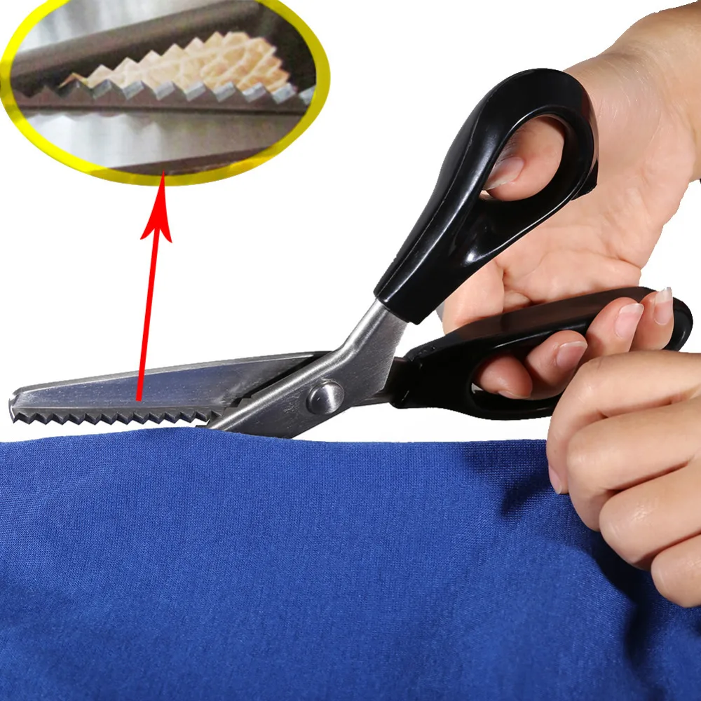 Обивка Джинсовой Ткани Бумаги Крафт Кожа Ножницы портной Швейные Dressmaking зигзаг |