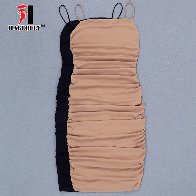 2019 New Midi Khaki Royal Blue Dress Sexy Spaghetti Strap Draped Waist Belt Bow Bodycon Club Party Women Dresses Vestidos | Женская