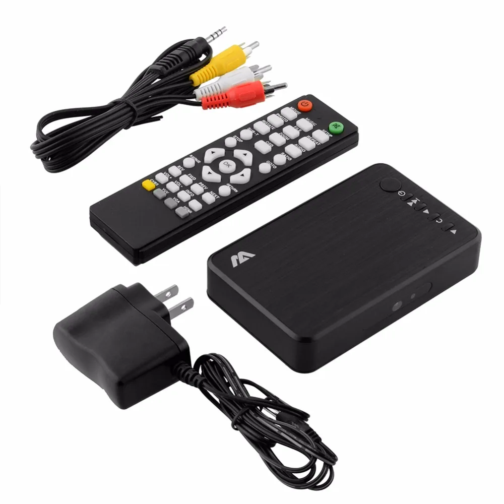 MP023 мультимедийный плеер Mini Full HD 1080P HDD медиаплеер TV box Поддержка HDMI MKV RM SD USB SDHC MMC