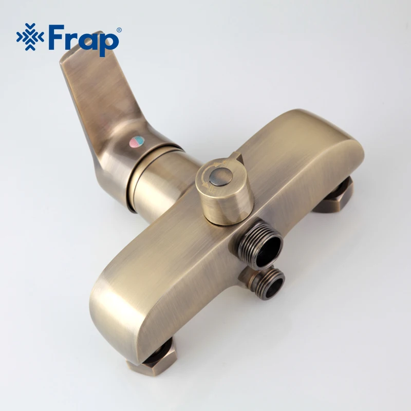 Frap Бронзовый настенный латунный Смеситель для ванной комнаты смеситель ванны с