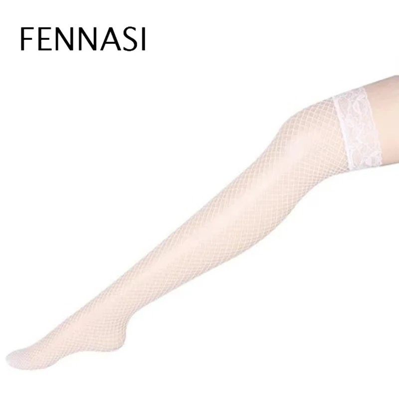 FENNASI кружевной топ до колена чулки в сеточку женские эротические Нейлоновые