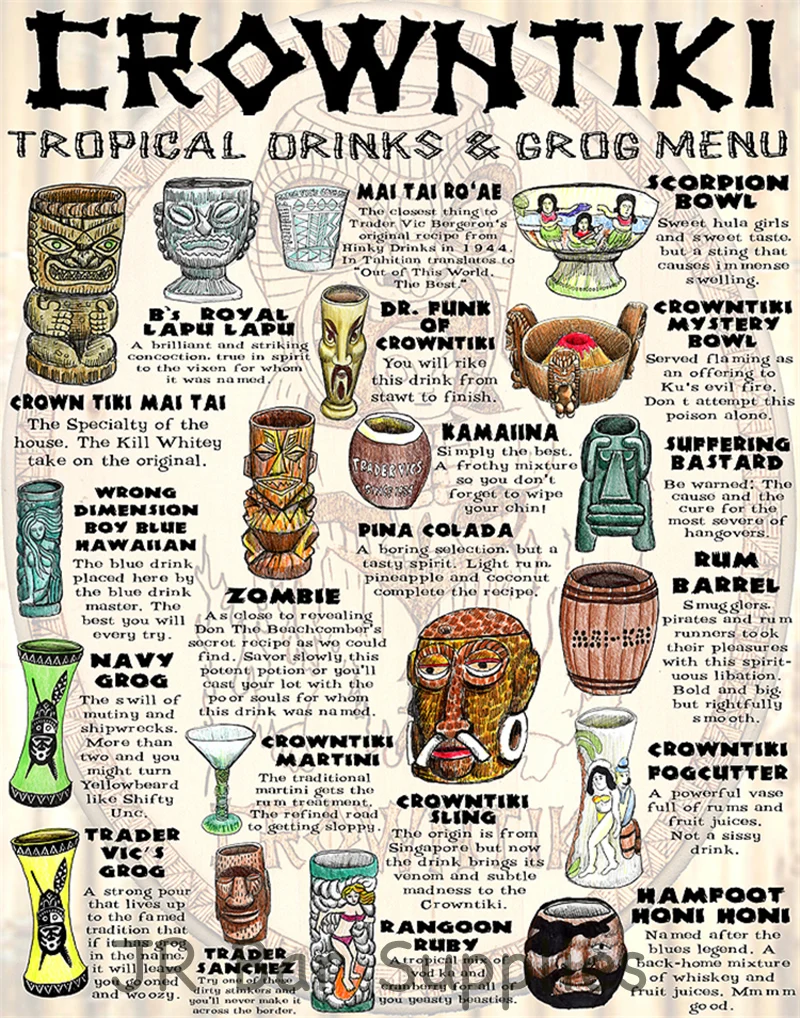 Tiki-кружки Коктейльная чашка кружка для пива и вина керамические кружки Tiki