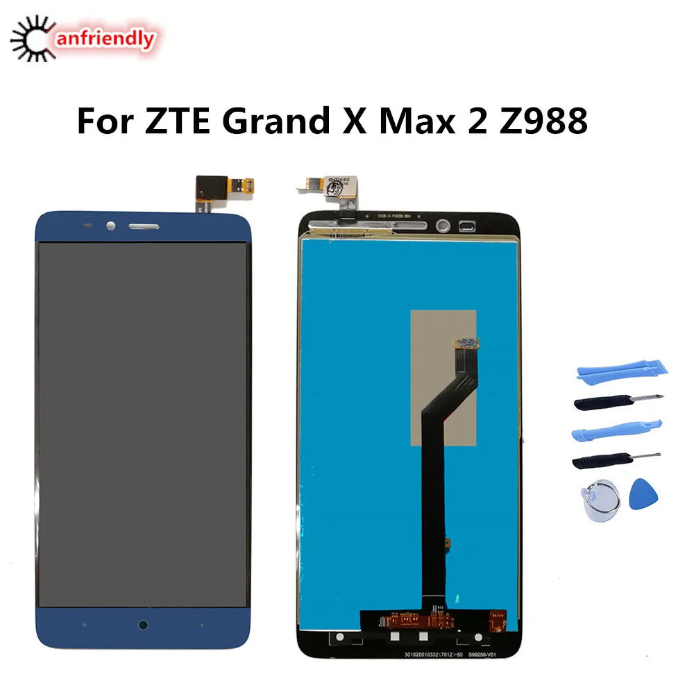 ЖК дисплей и сенсорный экран для ZTE Grand X Max 2 Z988 сменный дигитайзер в сборе стекло