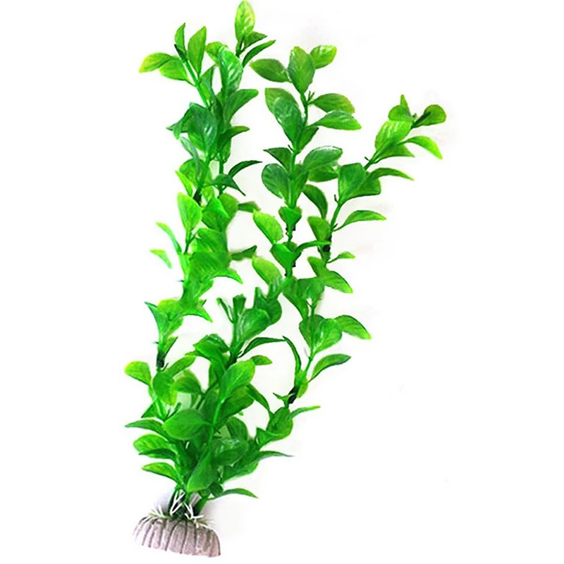 Зеленый Искусственные подводные растения для аквариума, украшение для аквариума, зеленая фиолетовая водная трава, украшения для просмотра сорняков, растения для аквариума - Цвет: Зеленый
