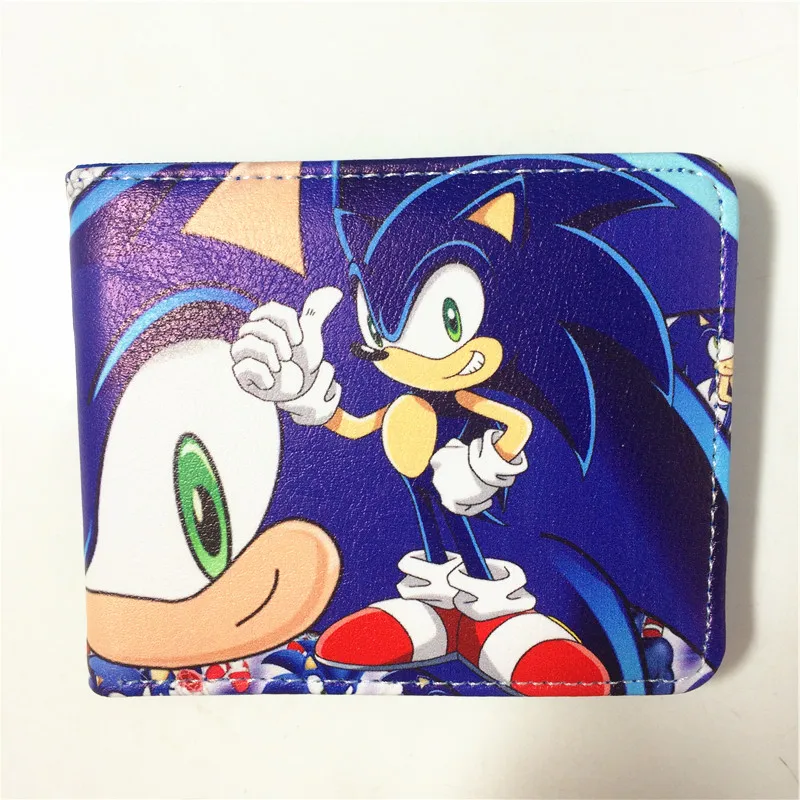 2018 аниме мультфильм кошельки игры Sonic кошелек из искусственной кожи тонкий для