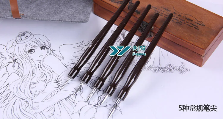 Мастера японских мультяшных ручек комиксов dip pen наборы отмена G D свисток круглые наконечники мультяшный комплект с подарком DP033