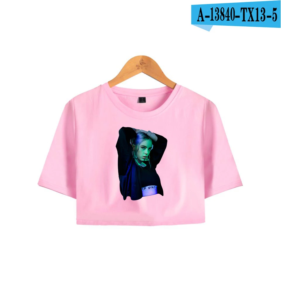 Pride Billie Eilish модный топ с принтом, популярные повседневные летние женские футболки с коротким рукавом и круглым вырезом - Цвет: pink
